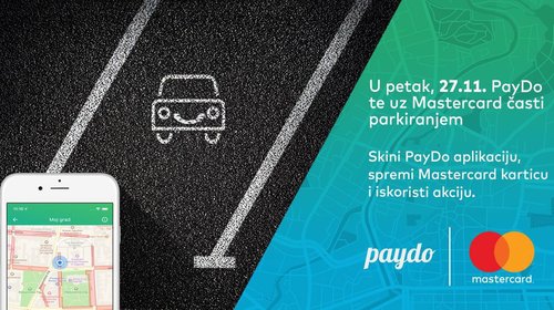PayDo te časti parkiranjem! Iskoristite ovu parking akciju uz PayDo i Mastercard